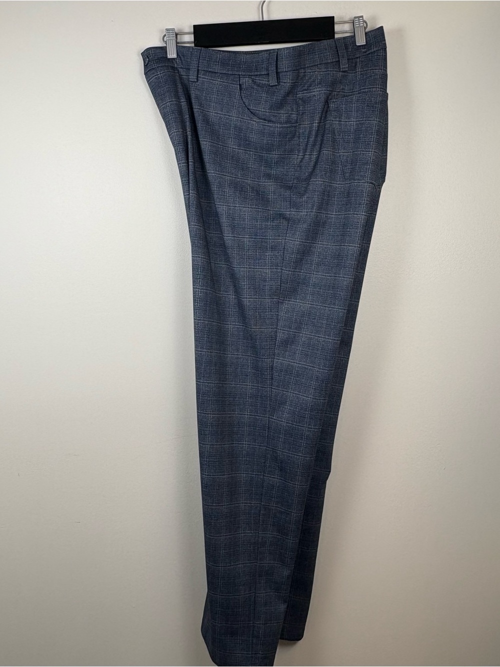 NWOT Ballin Men’s Blue Check Dress Pants, Size 48x34 Stretch Waist Big & Tall - Picture 5 of 7